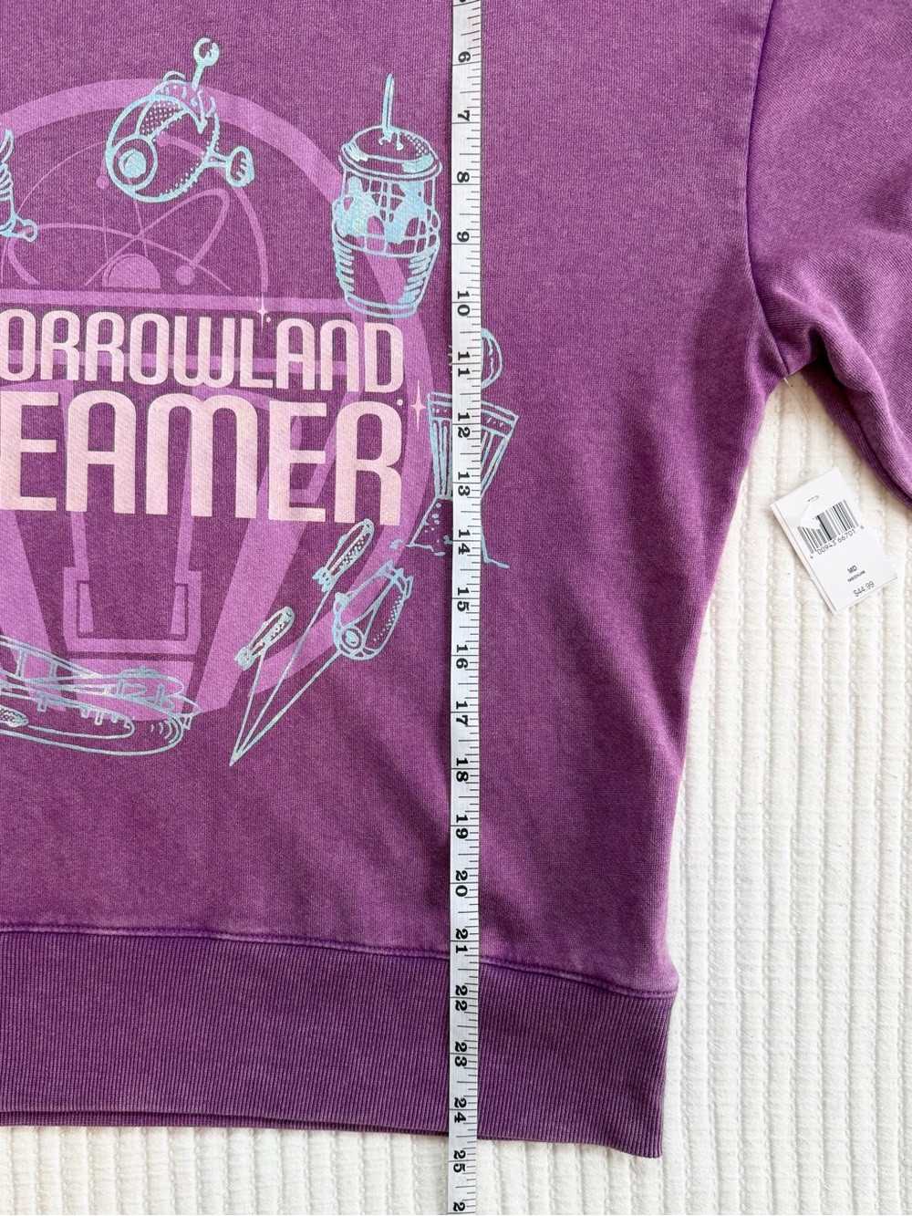 Disney World Parks Tomorrowland Dreamer Purple Graphic Crewneck Sweatshirt NWT - Picture 6 of 7
